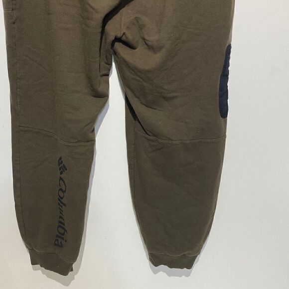 Columbia Men's Elastic Waist Drawstring Jogger Cropped Sweatpants Green Large - Picture 6 of 10